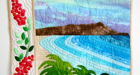 ハワイアンキルトのタペストライー