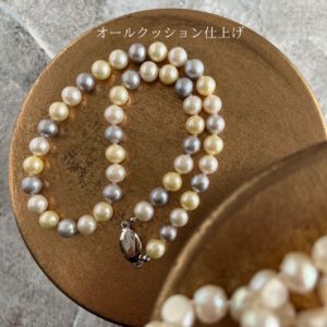 最も優遇の 天然真珠/オールノット(クッション)ワンプッシュ式金具
